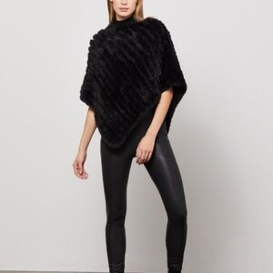 BCBGMAXAZRIA  Elinor Faux Fur Poncho Capelet: One Size